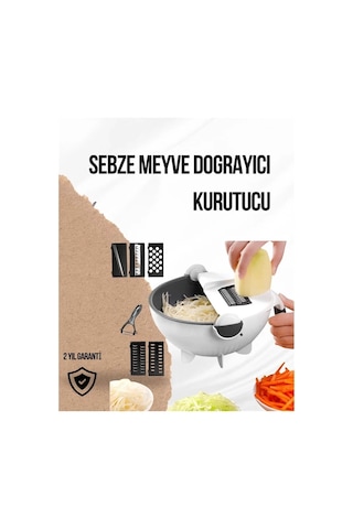 Döner Mekanizmalı Rende Bıçaklı Sebze Dilimleyici Seti