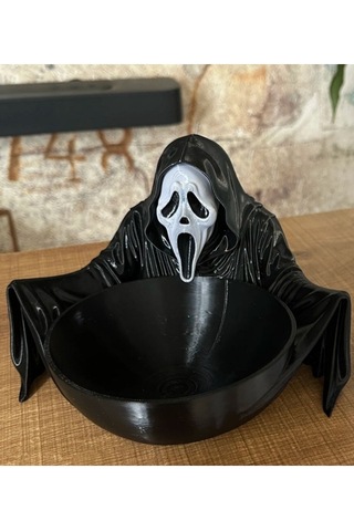 Halloween Cadılar Bayramı Dekoratif Maskeli Korku Figürlü Şekerlik Kase Masa Üstü Dekor