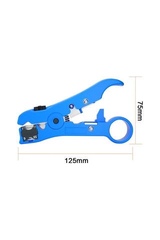 Besthome1 Abs+sk5 Mavi Çelik Ergonomik Kollu Açıcı: Rg-59/rg-6/rg-7/rg-11, Dairesel/düz/çift Taraflı Koaksiyel Kablolar İçin