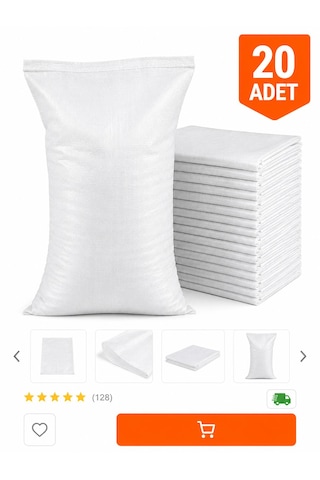 50 90 Cm Çuval 20 Adet Dayanıklı & Çok Amaçlı