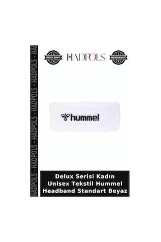 Delux Serisi Kadın Unisex Tekstil Hummel Headband Standart Beyaz
