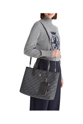 Th Icon Satchel Jacquard Kadın Siyah Çanta-10333 Black