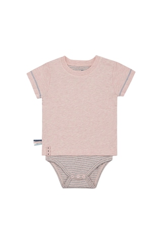 Organicera Organicera Organik Kısa Kollu Tshirt Body,Pembe Melanj Pembe