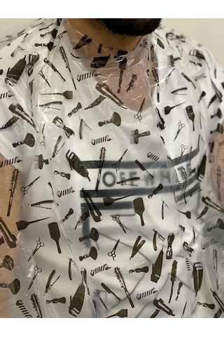 Large Fashion Tek Kullanımlık Berber Kuaför Önlüğü 100'lü