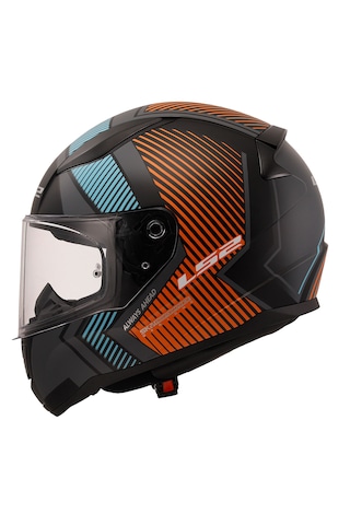 Ls2 Rapıd 2 Extra Full Face Motosiklet Kaskı Mat Gri - Neon Turuncu