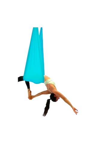 Bundera Yoga Fly Hamağı Mavi - Tavana Askılı Mavi