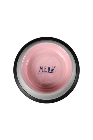 Flamingo Nell Boyalı Çelik Mama Kabı Antislip Gri-pembe 200ml