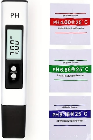 Honeybeeshop Cloud Prime Dijital Ph Metre Kalemi Beyaz 0-14ph Hassas Su Test Cihazi Lcd Ekran