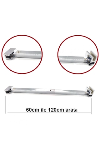 Duşakabin Cam Kabin Teleskopik Cam Gergi 60cm-120cm Krom