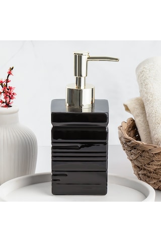 Porsima 3206 Seramik Sıvı Sabunluk Lavabo Sabunluğu 275 Cc Siyah
