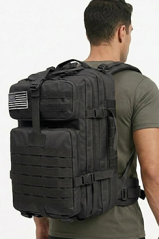 Single Sword 50l Taktik Sırt Çantası Su Geçirmez Askeri Outdoor Kamp Dağcı Çanta Siyah