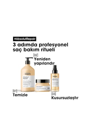 L'Oreal Professionnel Serie Expert Absolut Repair Yıpranmış Saçlar için Onarıcı Şampuan 2 x 500 ML