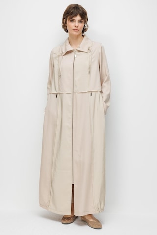 Bihan Store Kadın Polo Yaka Fermuarlı Kap Y26-261520 - Taş