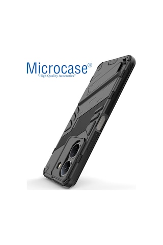 Vivo Y36 Matrix Serisi Armor Standlı Kılıf - Siyah Al3416