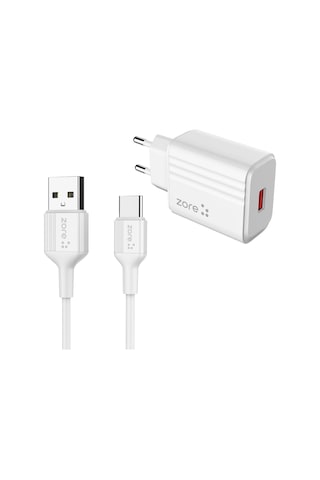 Mobilefix Play Serisi Pl1 Type-c 2in1 Seyahat Şarj Aleti 12w - Beyaz Beyaz