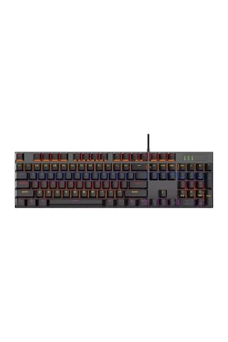 Mk104 Rgb Mekanik Gaming Klavye Kablolu Oyuncu Klavyesi- 104 Tuşlu, 26 Tuş Anti-ghosting, Multimedya Ve Işık Denetimli Siyah