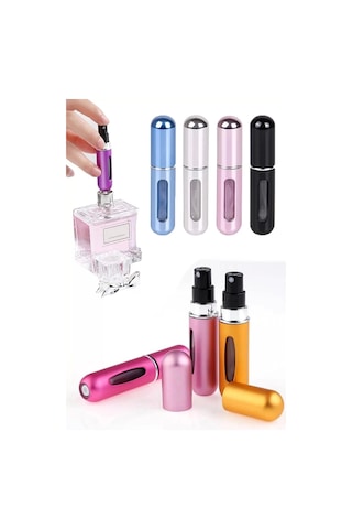 Doldurulabilir Mini Parfüm Şişesi Renkli Cep Sprey Parfüm Şişesi 4 ML