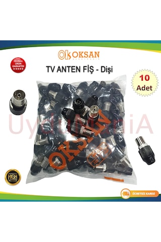 Oksan Tv Anten Fiş Dişi 10 Adet