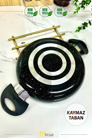 Granit Sahan Yanmaz Yapışmaz El Yakmayan Sap 22 Cm