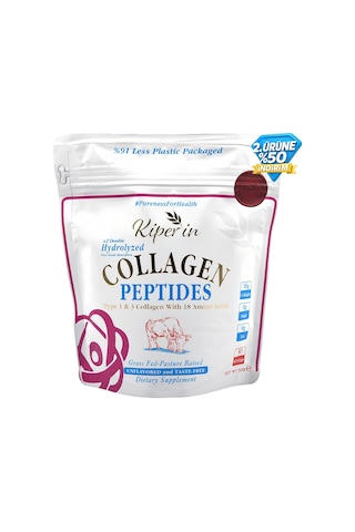 Kiperin %100 Saf Ve Doğal Yüksek Biyoaktif Çift Hidrolize Kolajen Peptitler İçeren Diyet Takviyesi 300gr