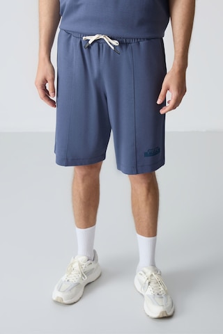Tommy Life Petrol Pamuklu Kalın Yumuşak Dokulu Oversize Fit Basic Erkek Şort Takım - 85259