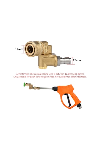 Symbee 4000 Psı Basınçlı Yıkayıcı Döner Turbo Nozul, 7 Renk 1/4 Bağlantılı, 5 Kademeli Ayarlanabilir Seramik Çekirdek Nozul