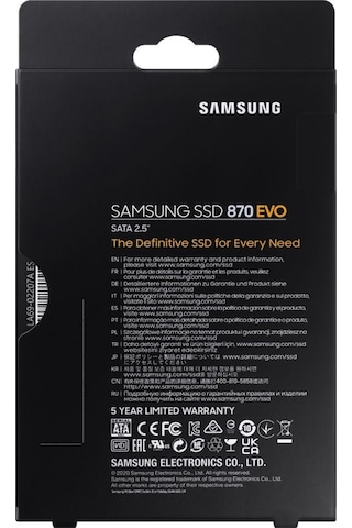 Samsung Uyumlu MZ-77E250BW 250GB 560/530MB/s 7mm SA A 3.0 SSD 870 EVO