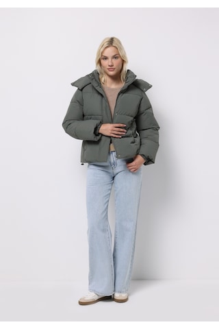 Colins Regular Fit Kapüşonlu Fermuarlı Astarlı Çıkarılabilir Kapüşonlu Kadın Yeşil Mont Cl1075970 Q1.v1 Sag Sage