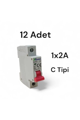 Xkoren 1x2a C Tipi Otomatik Sigorta 12 Adet 1 Kutu