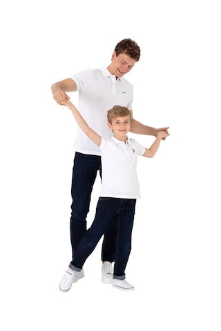 U.S. Polo Assn. Erkek Regular Fit Polo Yaka Basic T-shirt Beyaz