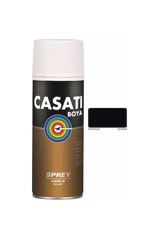 Siyah Akrilik Sprey Boya 400 Ml Ral 9005-360
