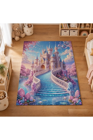 Kartela Halı Büyülü Prenses Macerası Kaymaz Taban Çocuk Oyun Halısı - 200 X 300 Cm Çok Renkli