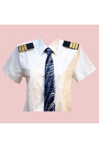 Pilot Gömlek Kısa Kollu Kadın Beyaz