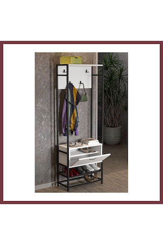 Storeşahin Metal Portmanto Beyaz 180 Cm Shn0720