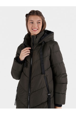 Colin's Colins Regular Fit Yeşil Kadın Kaban Cl1065793 Haki