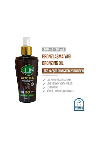 Hk Remedy Sun Kakao Bronzlaştırıcı Yağ SPF30 200 ML
