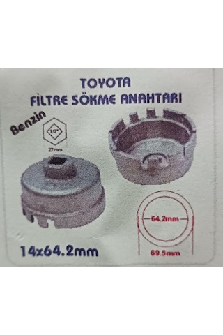 Toyota Filtre Sökme Anahtarı Benzinli