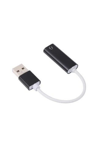 Lexroo Usb Den Mikrofonlu Kulaklık Çevirici Playstation Uyumlu Bilgisayar Ses Kartı Kablosu 3.5 Mm