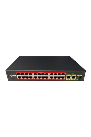 Poe-2421sfp-300w 24 Port 10/100+2x Gıgabıt Uplınk +1xsfp Rackmount Swıtch Realtek Chıpset