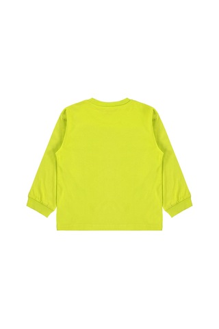 Silversun Kids Silversun Basic Etiket Armalı 2-7 Yaş Sweatshirt - Yeşil Fıstık Yeşili