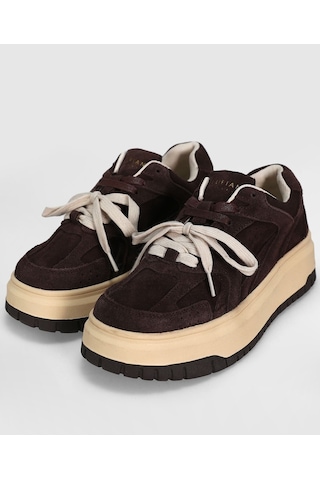 Lufian 122230039 Kay Deri Unisex Sneaker Ayakkabı Kahverengi
