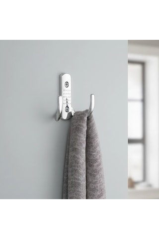 Noktalı Metal Askı Şık Portmanto Askılık Dolap Mobilya Askısı Vidalar Dahil 10 Adet Krom