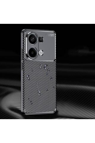 Redmi Note 13 4g Kılıf Tchs Negro Silikon Kapak-siyah Siyah