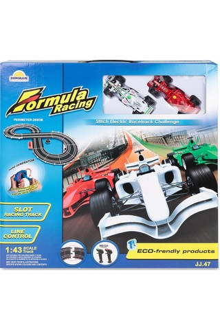 Sunman Oyuncak Yarış Set 1/43 Formula Racing Müzikli 285 CM. - Standart