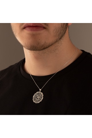 Dkmn Gümüş 925 Ayar Viking Rune Gümüş Kolye