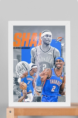 Shai Gilgeous Alexander Çerçeveli Tablo - Basketbol Nba Posteri Tablo