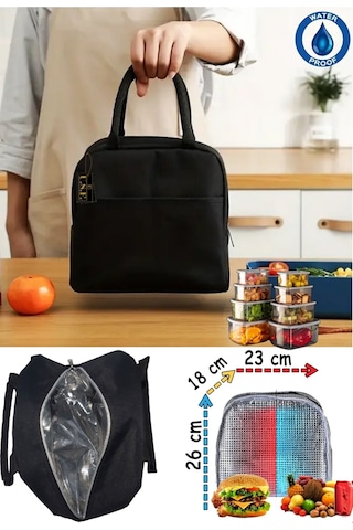 9 Lt Sıcak, Soğuk Isı Yalıtımlı Termal Kamp Piknik, Yemek, Mama, Beslenme, Gıda Için Taşıma Çantası Sarı - Siyah