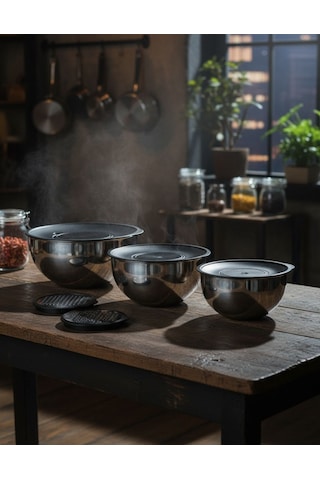 Mswıshsolıngen 9 Parça Çelik Çırpma Kabı Metal