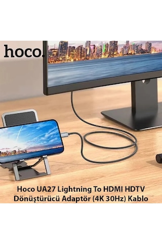 Hoco Ua27 Lightning To Hdmı Hdtv Dönüştürücü Adaptör 4k 30hz Kablo- 5775