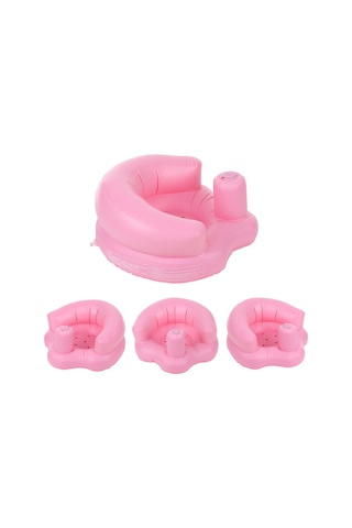 Yifomall Bebek Oturma Eğitimi Sandalyesi - Inflamalı Pvc Masaüstü/plaj/banyo Koltuğu - Ergonomik Tasarım - 5 Ay-2 Yaş - Pembe
